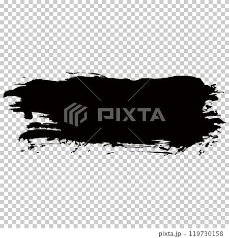 Japanese style material, illustration set of lines drawn with a brush, vector 119730158