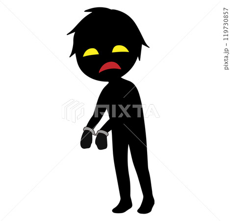 捕まった悪人イメージの素材 119730857