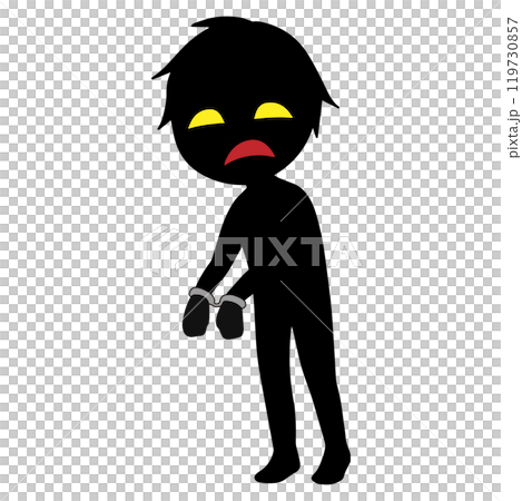 捕まった悪人イメージの素材 119730857