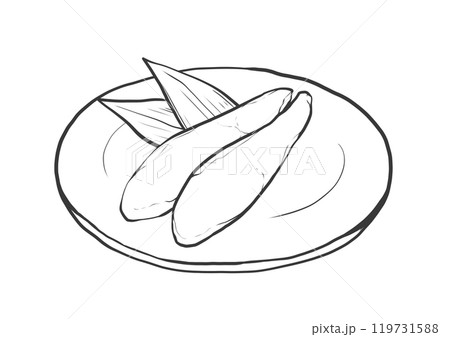 明太子の手書き筆絵風イラスト 119731588