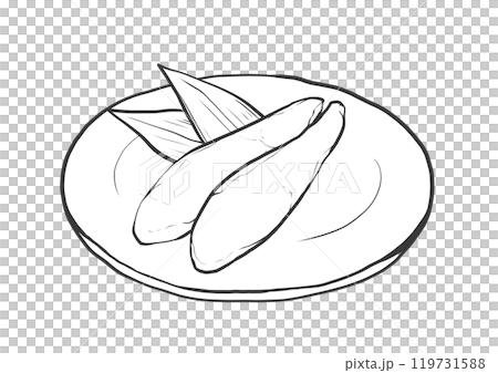 明太子の手書き筆絵風イラスト 119731588