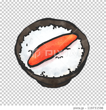 明太子的手寫毛筆繪畫風格插圖 明太子的手寫毛筆繪畫風格插圖 119731596