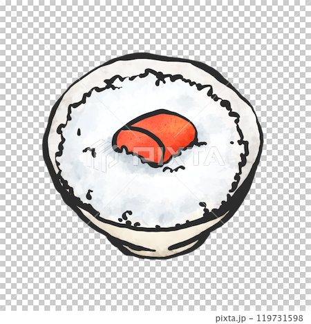 明太子の手書き筆絵風イラスト 119731598