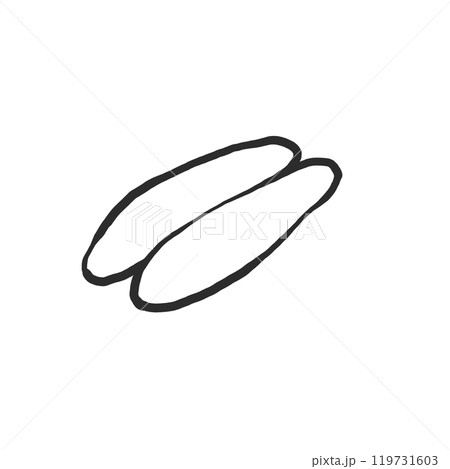 明太子の手書き筆絵風イラスト 明太子の手書き筆絵風イラスト 119731603