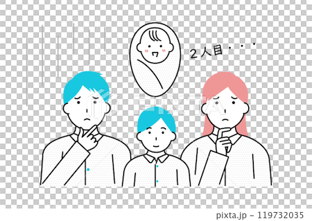 一對年輕夫婦擔心他們的第二個孩子 119732035