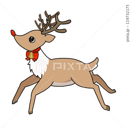 走る赤鼻のトナカイ 119732175