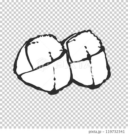 Hand-drawn illustration of rice ball Hand-drawn illustration of rice ball 119732341