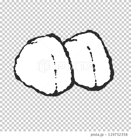 飯糰手寫毛筆繪畫風格插畫 飯糰手寫毛筆繪畫風格插畫 119732356