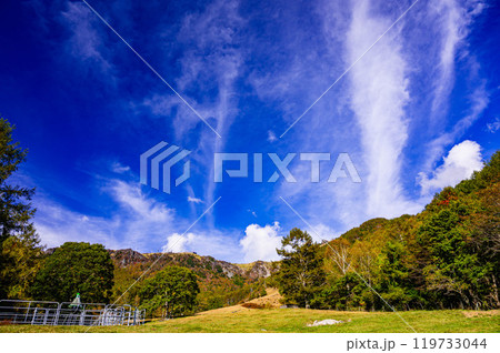 三城牧場から望む美ヶ原高原　山頂 119733044