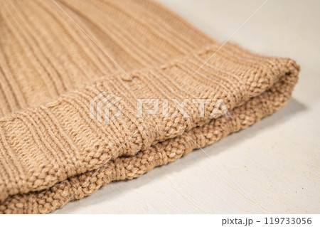 ニット帽のゴム編み ニット帽のゴム編み 119733056