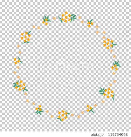 可愛的桂花圓框 119734098