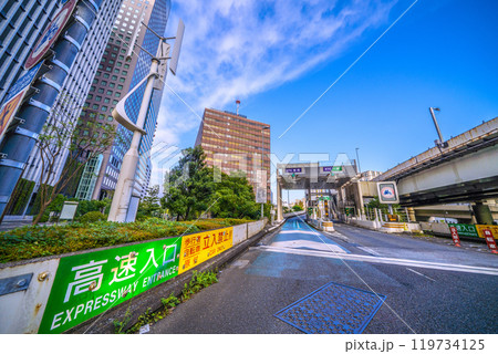 日本の東京都市景観 大手町合同庁舎や首都高速神田橋入口などを望む＝10月27日 119734125