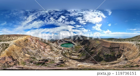 秋の蔵王山 空撮 VR 秋の蔵王山 空撮 VR 119736151