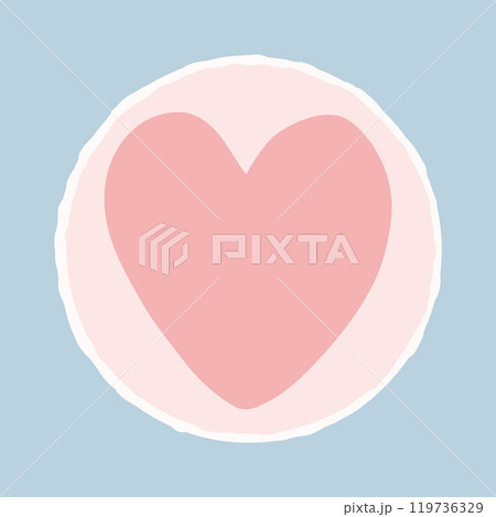 Cute bento cake with a big heart where you can add text for your needs. Top view isolated vector illustration. Happy birthday, Valentine, I love you, Thank you or other greetings cake 119736329