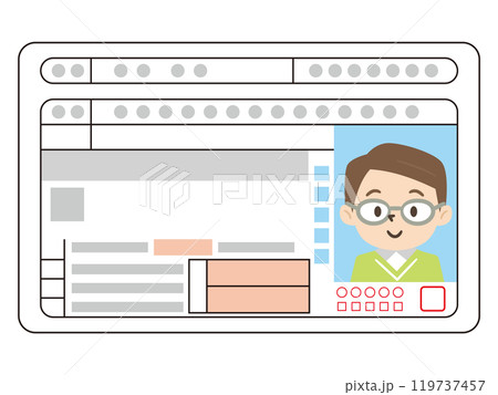 若い男性の運転免許証 119737457