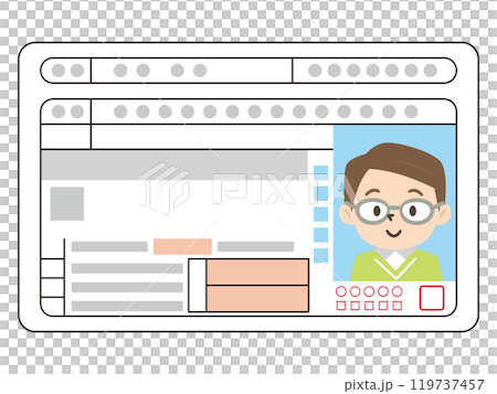 若い男性の運転免許証 119737457