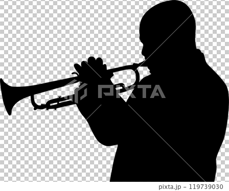 吹喇叭的人的向量圖 吹喇叭的人的向量圖 119739030