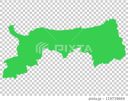 A slightly loose map of Tottori prefecture without borders 119739669