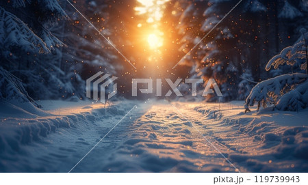 Winter season postcards concept 119739943