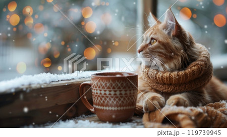 Winter season animal concept. Winter season animal concept. 119739945