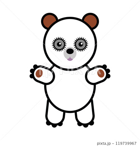 White Bear Plush toy. Vector Toy Bear from the 90s 119739967