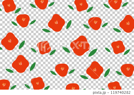 おしゃれな椿の背景イラスト 119740282