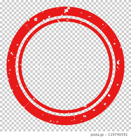 Stamp round circle scratched red border frame vector single Stamp round circle scratched red border frame vector single 119740591