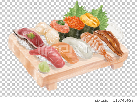 Watercolor sushi set (assortment) 02_1 119740655