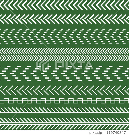 Winter pattern with fir-trees. Christmas ornament 119740847