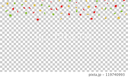 Confetti Christmas colors red yellow green gold vector material 119740993