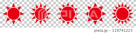 太陽 アイコン 黒 シルエット ベクター 赤 太陽 アイコン 黒 シルエット ベクター 赤 119741223