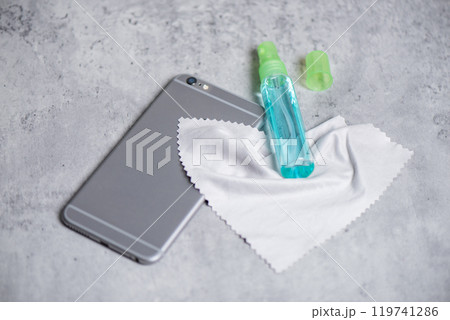 Cleaning the smartphone Cleaning the smartphone 119741286