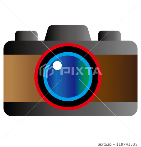 シンプルで使いやすいカメラアイコン 119741335