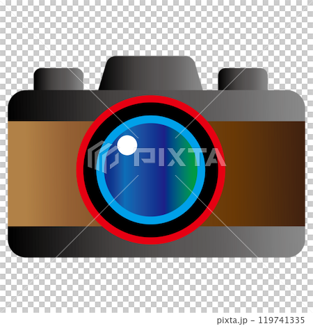 シンプルで使いやすいカメラアイコン 119741335