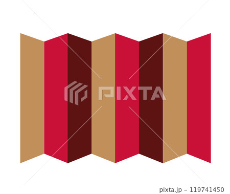 正月の障子。ベクターイラスト	 119741450