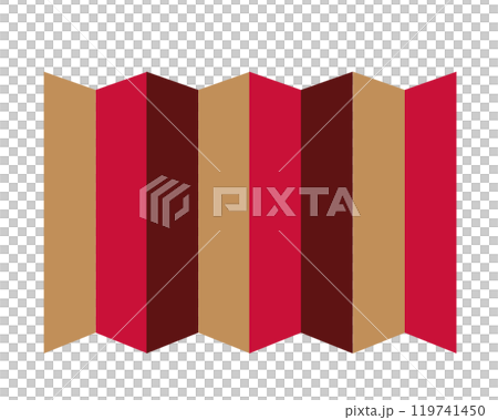 正月の障子。ベクターイラスト	 119741450