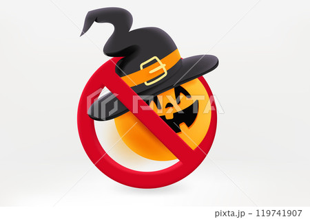 No halloween concept. 3d vector illustration No halloween concept. 3d vector illustration 119741907