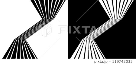 Abstract background with zigzag lines. Stripes optical art illusion. Abstract background with zigzag lines. Stripes optical art illusion. 119742033