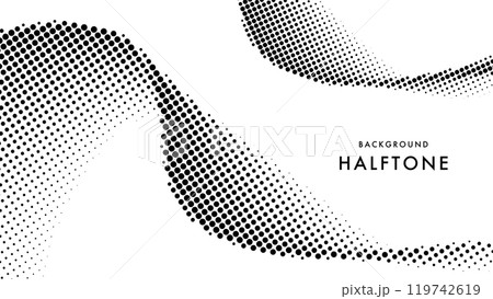 ハーフトーン ベクター 波 ウェーブ 黒 ハーフトーン ベクター 波 ウェーブ 黒 119742619