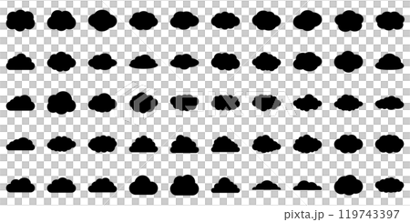 Cloud icon simple vector set Cloud icon simple vector set 119743397