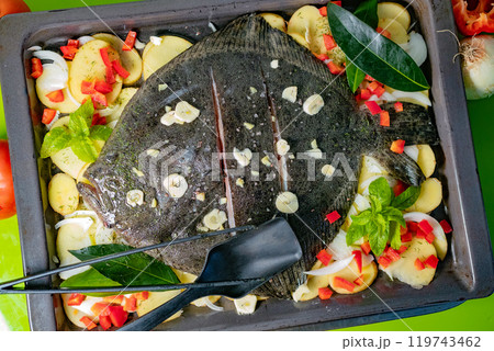 Fresh seafood. 119743462