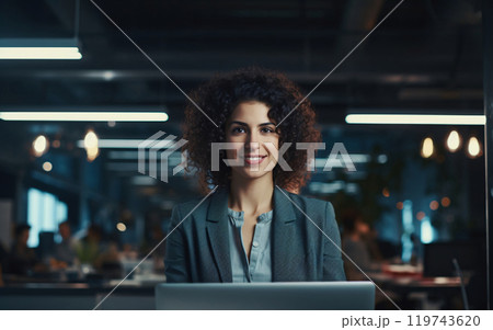 Female Tech Entrepreneur in Cutting-Edge Office 119743620
