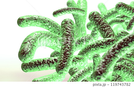 Microbacteria and bacterial organisms.biology and science background 119743782