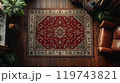 Persian Rug with Rich Patterns - Top-down Shot 119743821