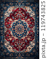 Classic Persian rug with floral medallion and intricate borders 119743825