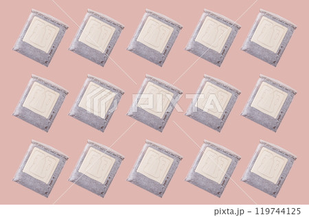 Pattern from drip coffee paper bag isolated Pattern from drip coffee paper bag isolated 119744125