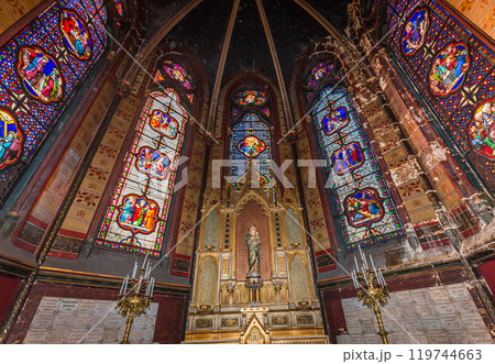 interiors of Sainte Clotilde church, Paris, France interiors of Sainte Clotilde church, Paris, France 119744663