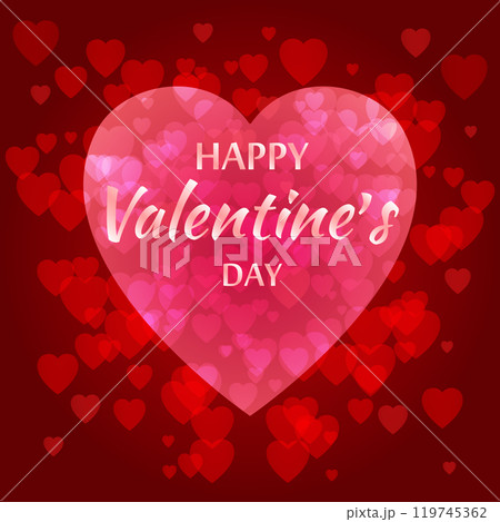 Valentine's Day banner or greeting card. with heart. Place for text. Romantic background. 119745362