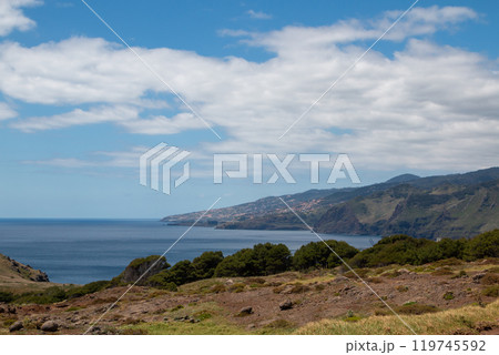 Landscape at Vulcao Penha de Aquia, Madeira, Portugal 119745592