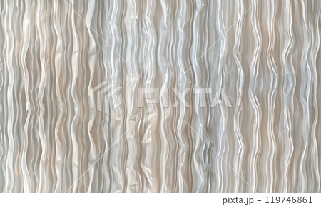 Light monochrome straight vertical grunge high resolution fabric folds texture 119746861